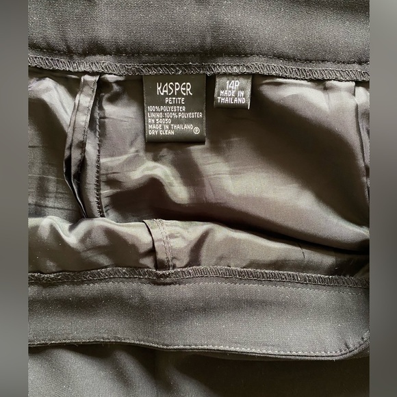 Kasper!!! Vintage 3pc Red and Black Pantsuit. SZ 14 Petite - Picture 10 of 14